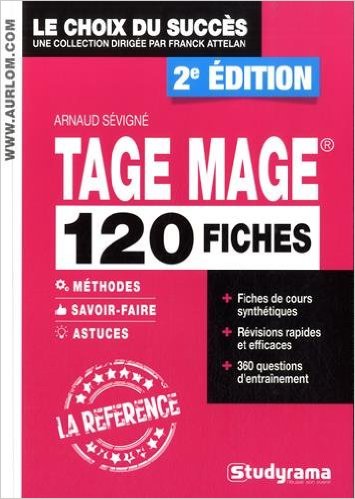 TAGE MAGE 120 FICHES 2EME EDITION